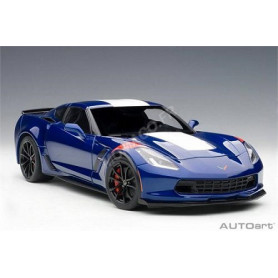CHEVROLET CORVETTE GRAND SPORT BLEUE/BANDES BLANCHES/ROUGE