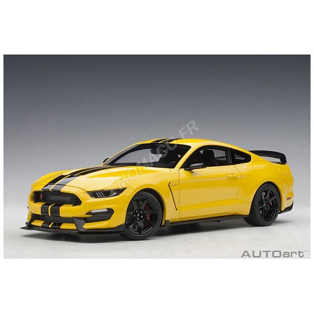 FORD MUSTANG SHELBY GT350R JAUNE/BANDES NOIRES