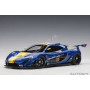 MCLAREN P1 GTR 2015 BLEUE AVEC BANDES JAUNE
