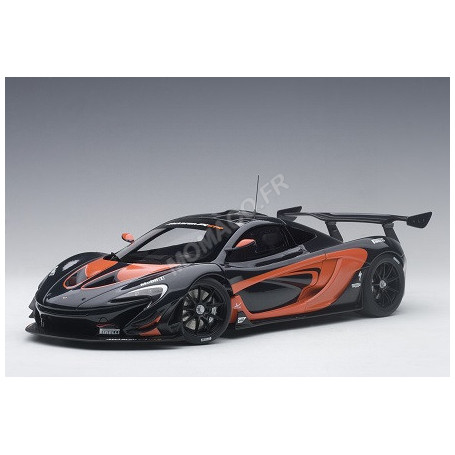 MCLAREN P1 GTR 2015 BLEUE METAL AVEC BANDES ROUGE