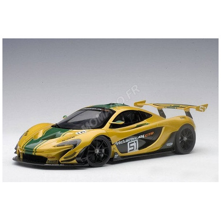 MCLAREN P1 GTR 51 2015 JAUNE AVEC BANDES VERTE
