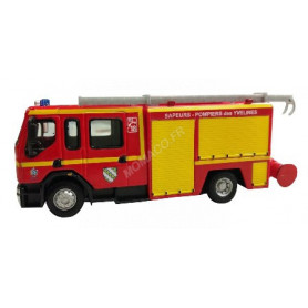 RENAULT PREMIUM POMPIER RIDEAUX JAUNE "78 YVELINES"