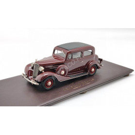 CHEVROLET 2 PORTES SEDAN 1934 MARRON AVEC ROUES ROUGES
