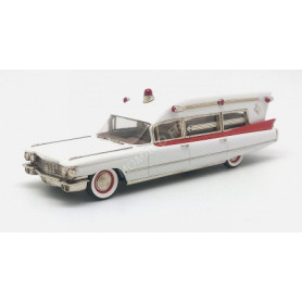 CADILLAC MILLER METEOR "GUARDIAN" AMBULANCE 1960 BLANC