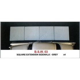 SET : EXTENSION CARRÉE X 4 GRIS