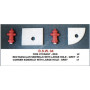 SET : EXTENSION CARRÉE X 1 GRIS AVEC TROTTOIR DE COIN X 1 GRIS ET BOUCHE D'INCENDIE X 2 ROUGE