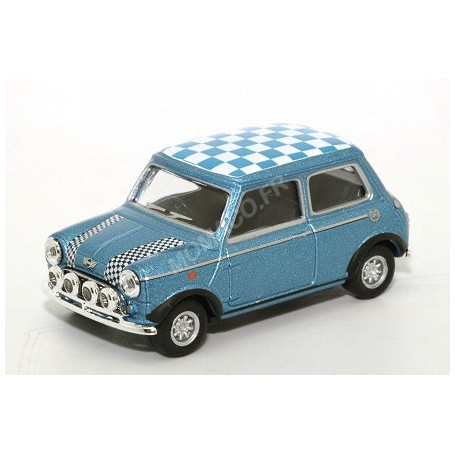 MINI COOPER RACING BLEUE TOIT DAMIER