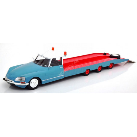 CITROEN DS PLATEAU PORTE-AUTO "TISSIER" 1970 BLEUE