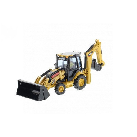 CATERPILLAR 432E AVEC ACCESSOIRE CHARGEUSE PELLETEUSE AVEC FIGURINE