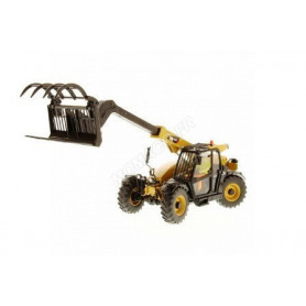CATERPILLAR TH407C TRACTEUR SUR ROUES AVEC FOURCHE ET FIGURINE