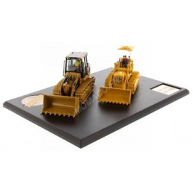 CATERPILLAR SET DE 2 MODELES 977 ET 963 K CHARGEUSE SUR CHENILLES AVEC FIGURINE