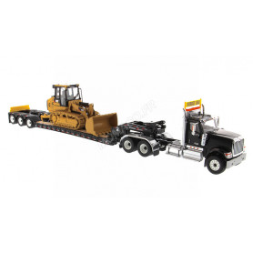 INTERNATIONAL HX520 AVEC REMORQUE XL 120 ET CATERPILLAR 963K