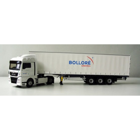 MAN TGX EURO 6 XLX TAUTLINER TOIT MOYEN "BOLLORE LOGISTICS"