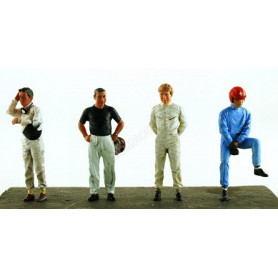 COFFRET FIGURINES J. CLARK/FANGIO/P. RODRIGUEZ/J. SIFFERT