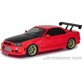 NISSAN SKYLINE GT-R (R34) 1999 ROUGE AVEC LED (EPUISE)