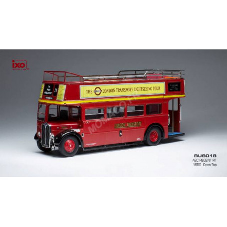 AEC REGENT RT OUVERT TRANSPORT DE LONDRES 1950 ROUGE