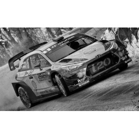 HYUNDAI I20 COUPE WRC 5 OU 6  MIKKELSEN/JÄGGER/NEUVILLE/GILSOUL RALLYE PAYS DE GALLE 2017 (DECALS)