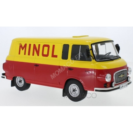 BARKAS B 1000 FOURGON "MINOL" 1970 JAUNE/ROUGE