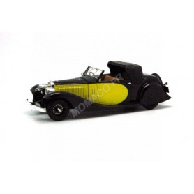 BUGATTI TYPE 57 STELVIO DROPHEAD COUPE 1934 SN57202 NOIR/JAUNE SEMI-OUVERT