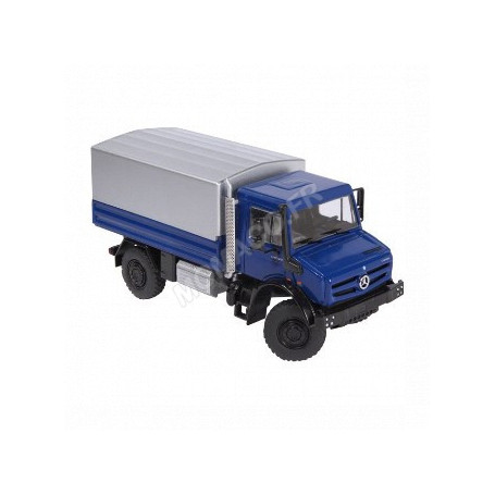 MERCEDES-BENZ UNIMOG U5000 PLATEAU BACHE BLEU