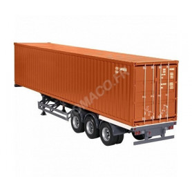 REMORQUE INTERNATIONAL AVEC CONTAINER 40FT MARRON