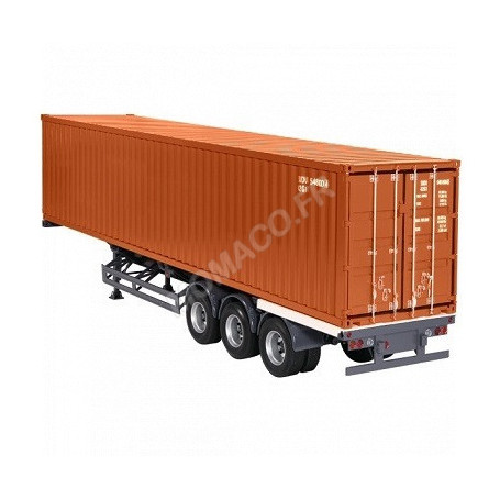 REMORQUE INTERNATIONAL AVEC CONTAINER 40FT MARRON