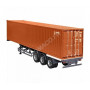 REMORQUE INTERNATIONAL AVEC CONTAINER 40FT MARRON