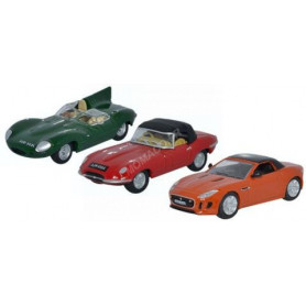 SET DE 3 JAGUAR TYPE D E F