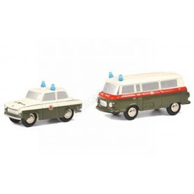 SET "VOLKSPOLIZEI"  BARKAS BUS ET TRABANT (EPUISE)