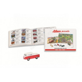 SET : VOLKSWAGEN T1 ROUGE AVEC CATALOGUE COLLECTOR PICCOLO 1994-2015 (EPUISE)