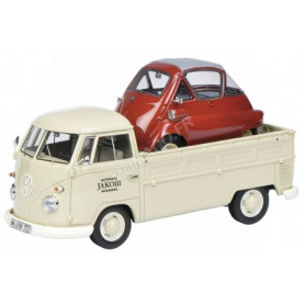VOLKSWAGEN T1B PICK-UP "AUTOHAUS JAKOBI" AVEC BMW ISETTA (EPUISE)
