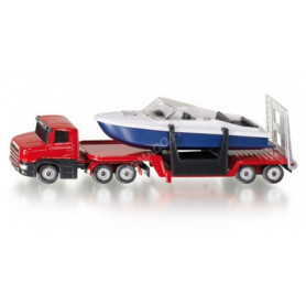 CAMION SURBAISSE AVEC BATEAU (COULEURS NON CONTRACTUELLE)