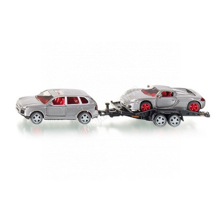 PORSCHE CAYENNE TURBO AVEC REMORQUE ET PORSCHE GT (COULEURS NON CONTRACTUELLE)