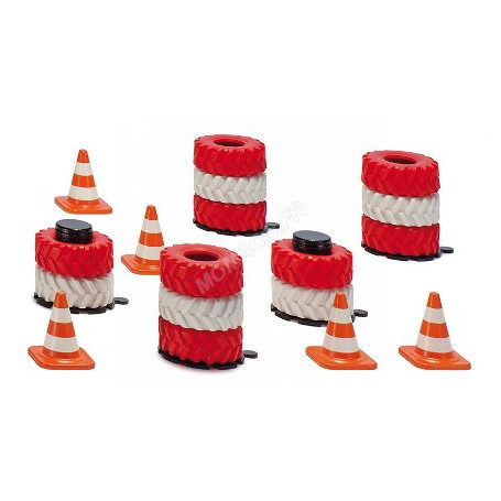 SET PILES DE PNEU ET PYLONES