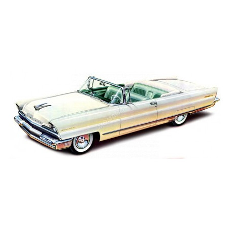 LINCOLN PREMIERE CONVERTIBLE OUVERT 1956 BLANC