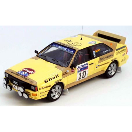 AUDI QUATTRO 10 LASSE LAMPI/PENTTI KUUKKALA RALLYE RAC 1983