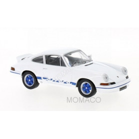 PORSCHE 911 CARRERA RS 2.7 1973 BLANCHE AVEC DECALQUES BLEUS