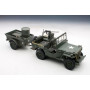 JEEP WILLYS AVEC REMORQUE ET ACCESSOIRES