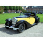 BUGATTI TYPE 57 STELVIO DROPHEAD COUPE 1934 SN57202 NOIR/JAUNE SEMI-OUVERT