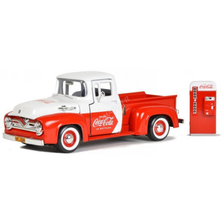 FORD F-100 PICK UP "COCA-COLA" 1955 AVEC MACHINE POUR CANETTE
