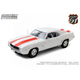 CHEVROLET CAMARO Z10 "PACE CAR COUPE" 1969 BLANCHE AVEC BANDES ORANGES ET INTERIEUR NOIR