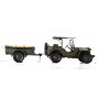 JEEP WILLYS 1943 AVEC REMORQUE