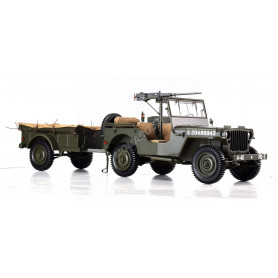 JEEP WILLYS 1943 AVEC REMORQUE