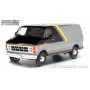 DODGE RAM B250 VAN 1980 ARGENT/NOIR AVEC BANDES JAUNES/ROUGES/BLEUES (EPUISE)
