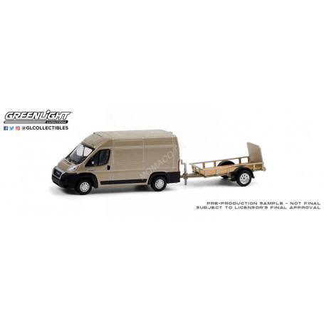DODGE RAM PROMASTER 2500 CARGO TOIT SURELEVE 2019 AVEC REMORQUE PLATEAU (EPUISE)