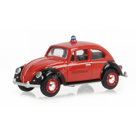 VOLKSWAGEN COCCINELLE "FEUERWEHR" ROUGE/NOIR (EPUISE)