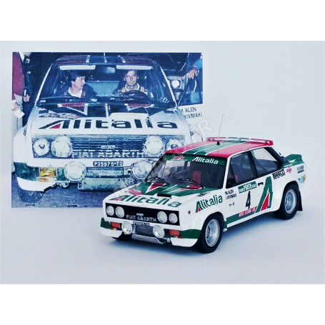 FIAT 131 ABARTH 4 MARKKU ALEN/ILKKA KIVIMAKI VOITURE ACCIDENTEE RALLYE DU PORTUGAL 1978