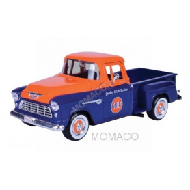 CHEVROLET 5100 STEPSIDE PICK UP "GULF" 1955 BLEU / ORANGE