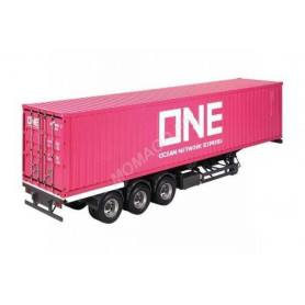 REMORQUE INTERNATIONAL AVEC CONTAINER 40FT "ONE" ROSE