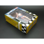 FIGURINE RACING GIRL AVEC DRAPEAU A DAMIER